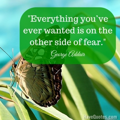 Everything youve ever wanted is on the other side of fear Quote